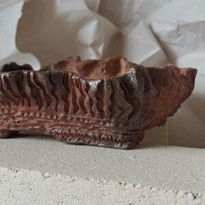 Vintage Brown Art Pottery Bowl